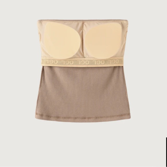 OGL Cream Ribbed Tube Top - Picture 6 of 6